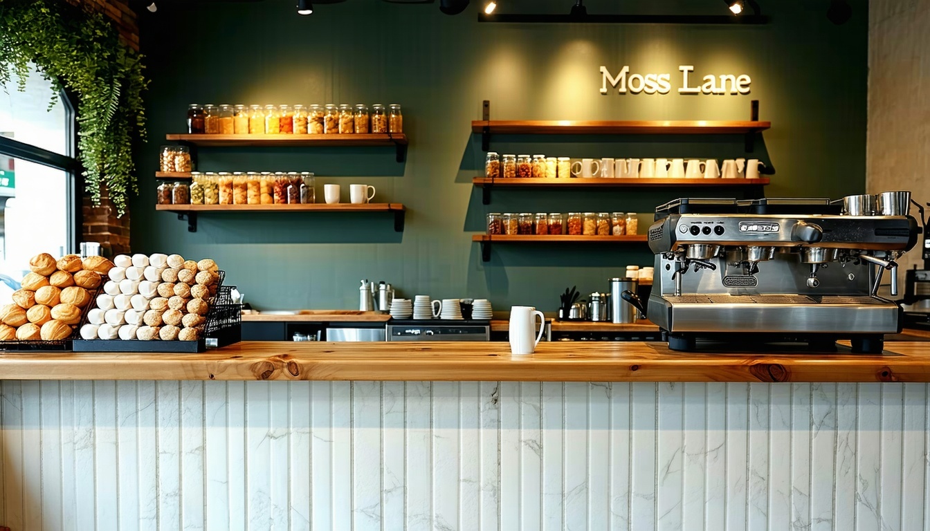 Artisan Coffee Shop Counter by Moss Lane