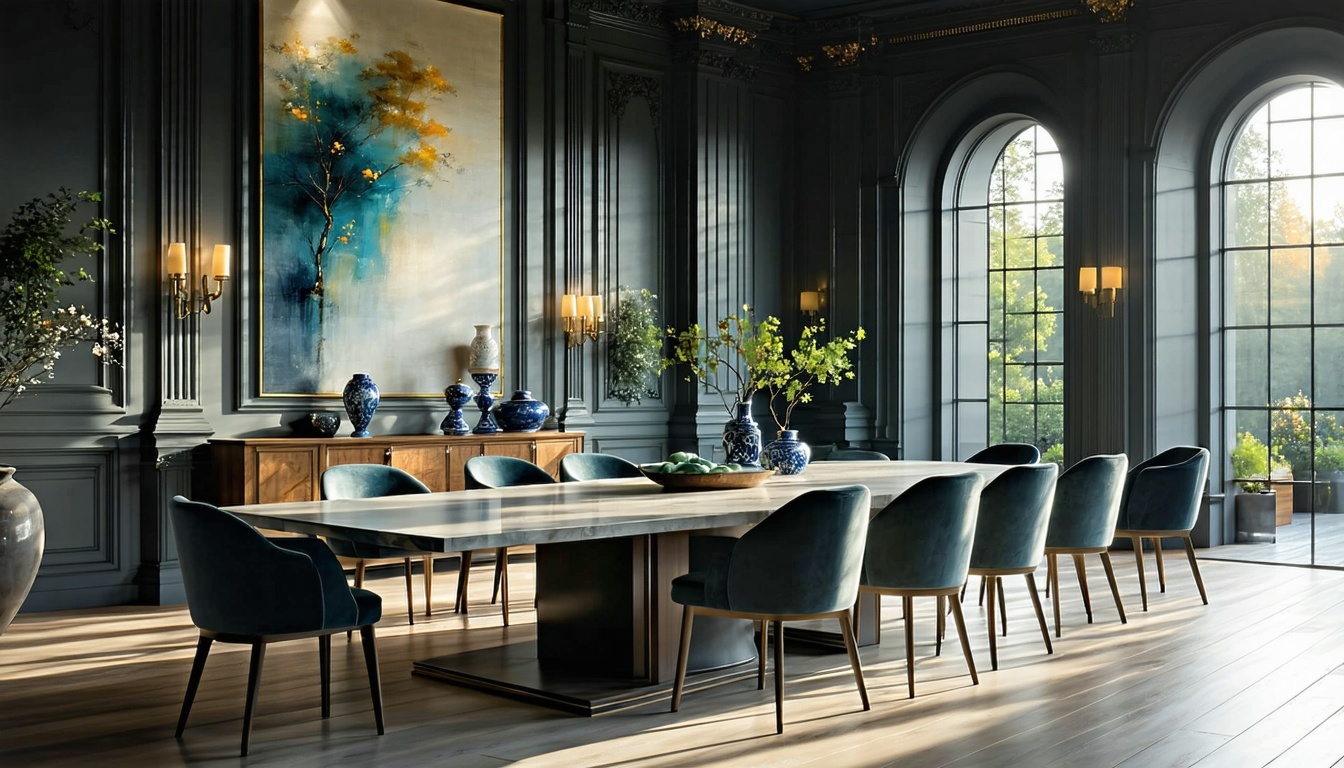 Elegant Dining Room Table Crafted by Moss Lane