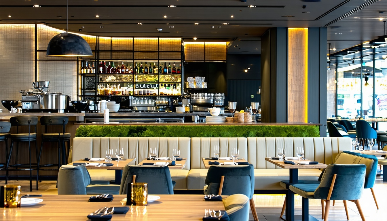 Modern Restaurant Interior with Moss Lane Furniture